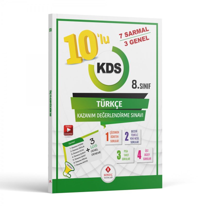 8.sınıf 10lu Kds Türkçe Deneme 2026 - 2027