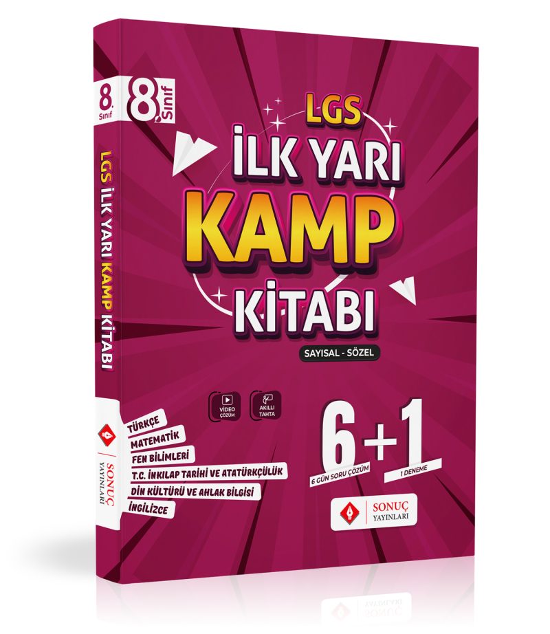 Sonuç Yayınları 8. Sınıf LGS İlk Yarı Kamp Kitabı - Sayısal & Sözel